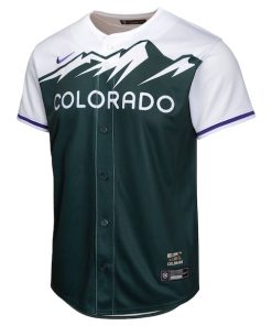 Alternative view of Colorado Rockies Nike Youth City Connect Limited Jersey - Green
