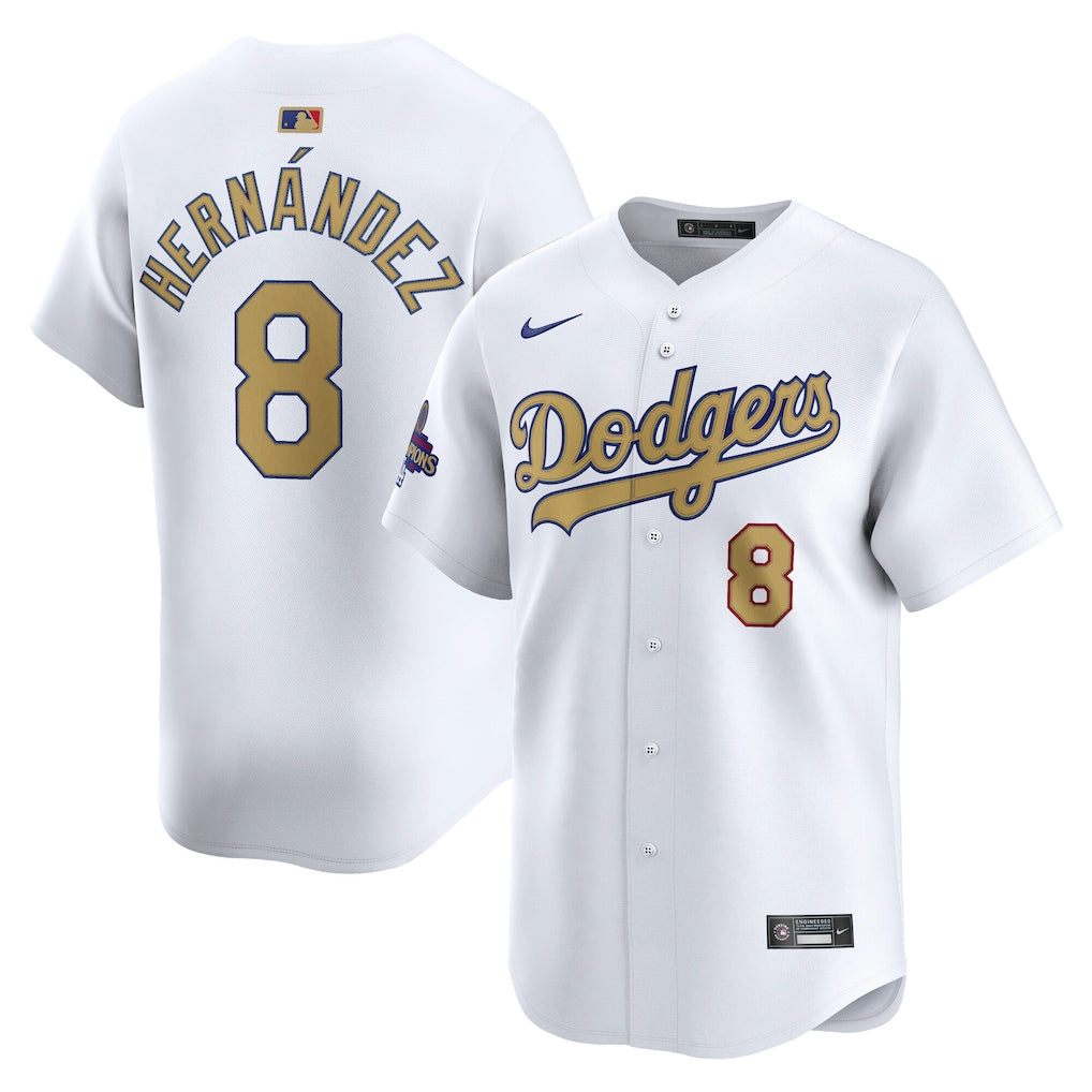 Enrique Hern¨¢ndez Los Angeles Dodgers Nike 2025 Gold Collection Limited Jersey ¨C White