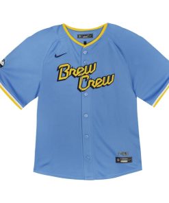 Alternative view of Milwaukee Brewers Nike Toddler City Connect Team Limited Jersey - Blue