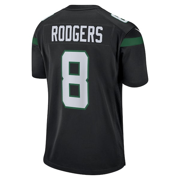 Aaron Rodgers New York Jets Nike Game Jersey - Black/Green/White - Image 5
