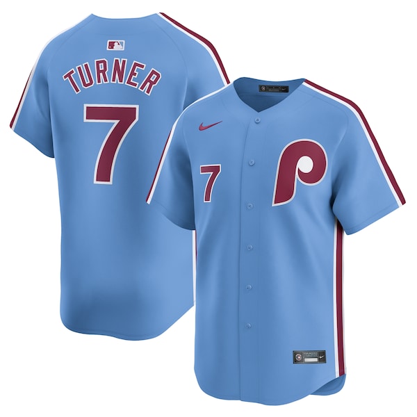 Trea Turner Philadelphia Phillies Nike Alternate Limited Player Jersey?ยจC Light Blue