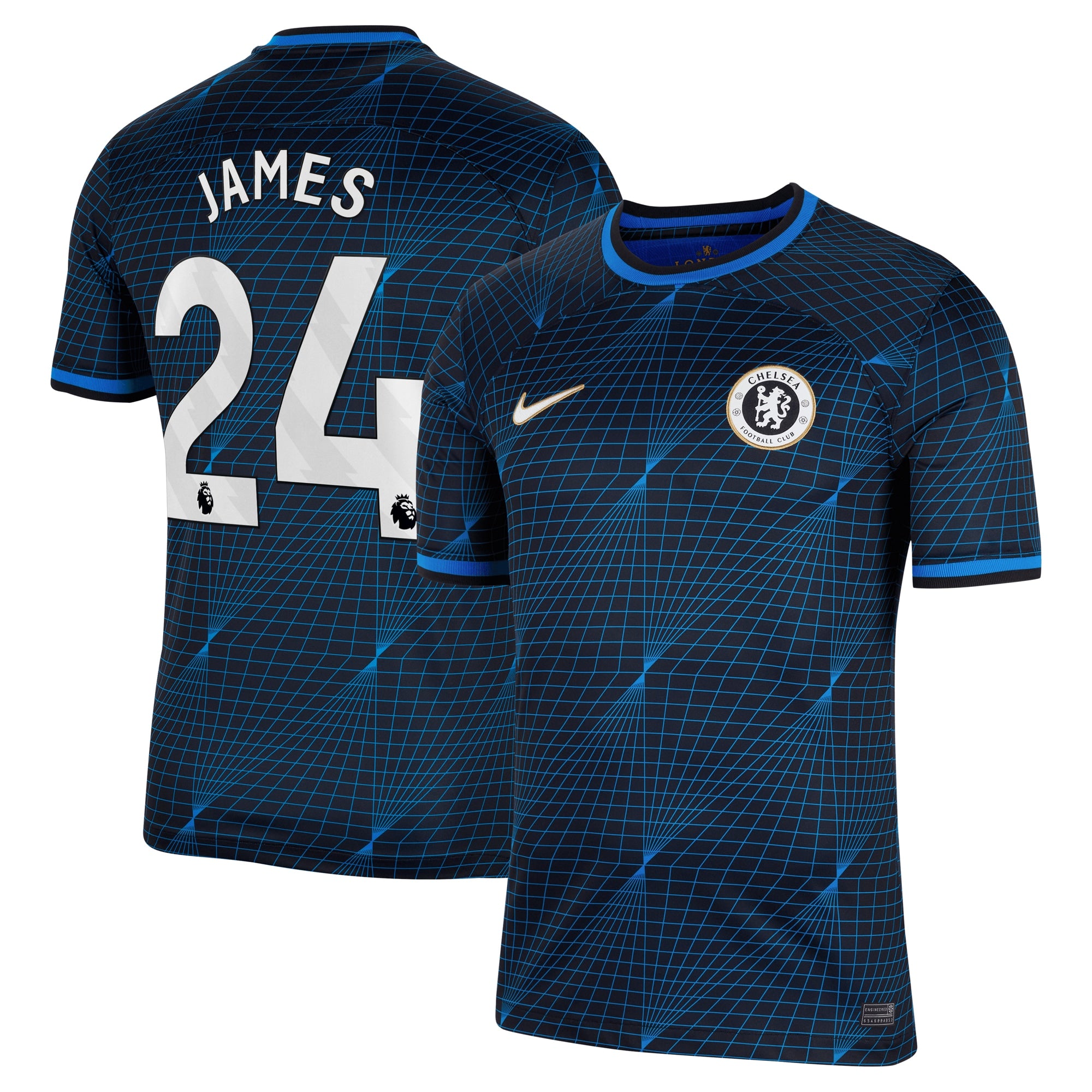Reece James Chelsea Nike 2023/24 Home Stadium Replica Jersey - Blue/Mint/Navy - Image 6