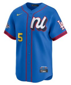 Alternative view of Freddie Freeman National League Nike 2025 All-Star Edition Limited Player Jersey - Blue