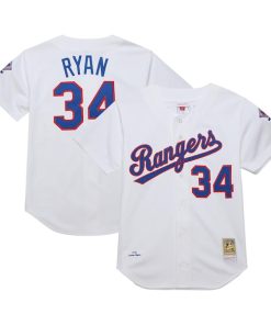 Nolan Ryan Texas Rangers 1993 Cooperstown Collection Authentic Jersey - White