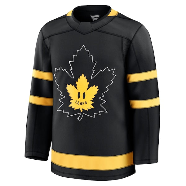 Auston Matthews Toronto Maple Leafs Captain Patch Alternate Premium Jersey - Black/Blue - Image 5