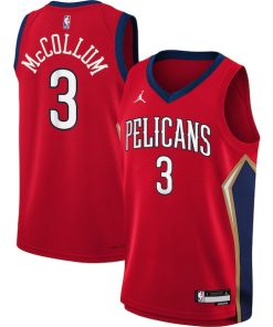 C.J. McCollum New Orleans Pelicans Jordan Brand Youth Swingman Jersey - Statement Edition - Red