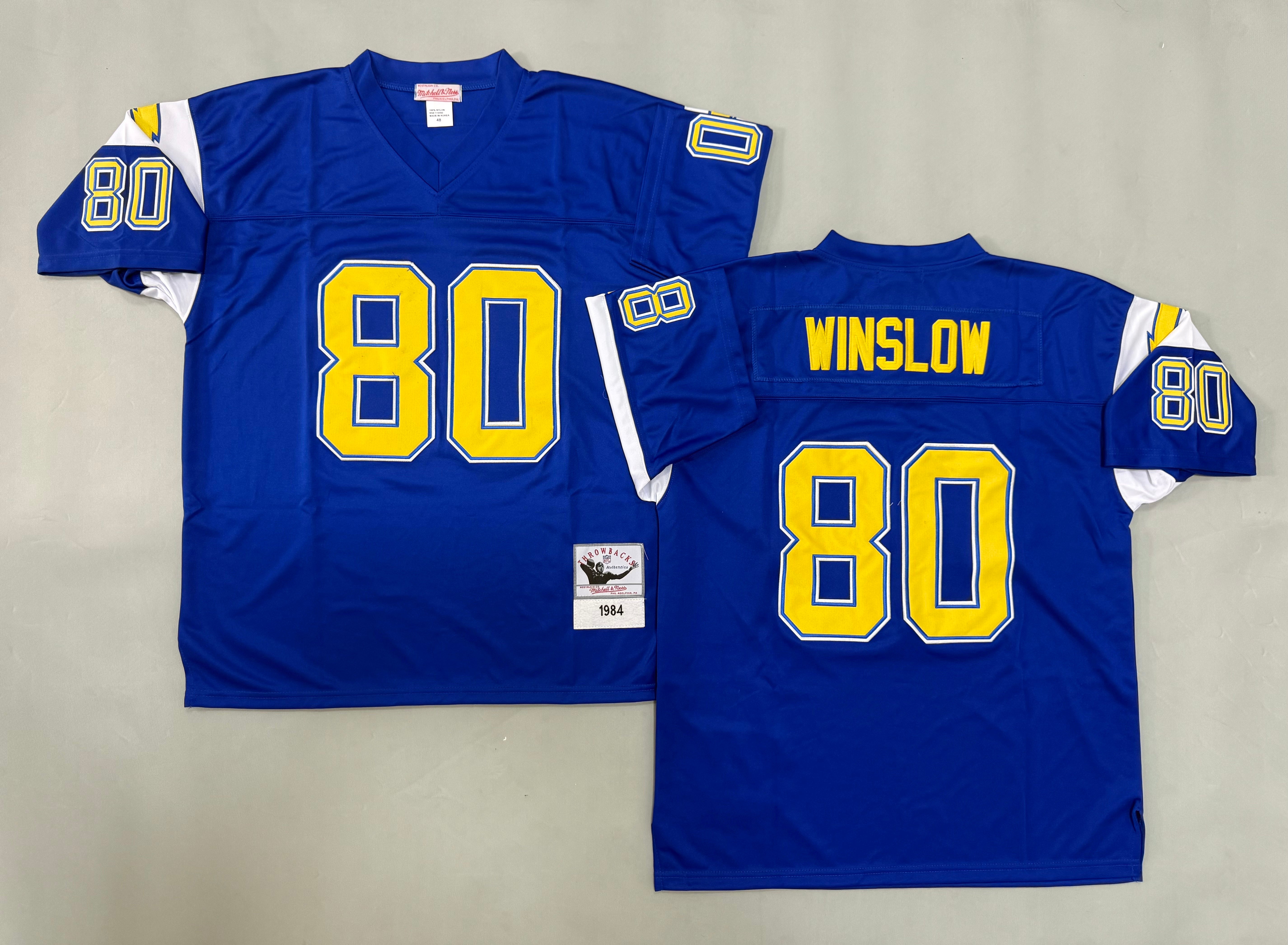 Kellen Winslow San Diego Chargerss Authentic Throwback Retired Player Jersey