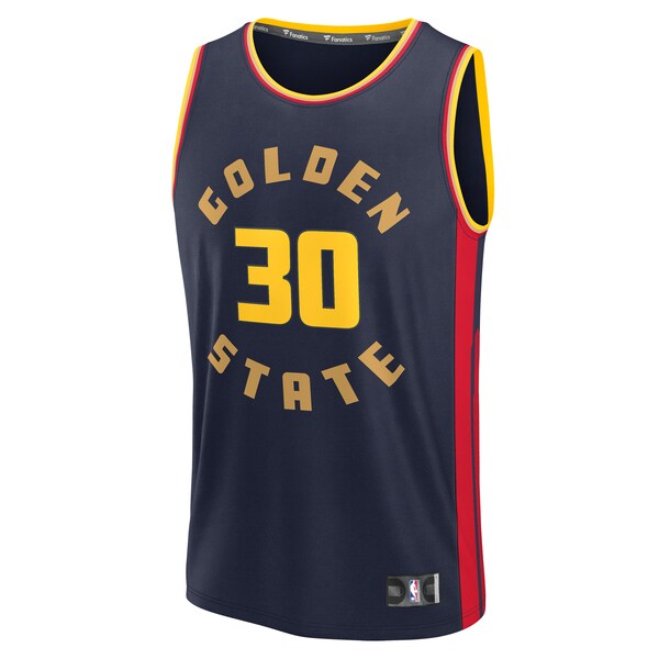 Stephen Curry Golden State Warriors 2024/25 Fast Break Player Jersey - City Edition - Navy - Image 3