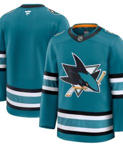 Alternative view of San Jose Sharks  Home Premium Jersey - Teal/Black