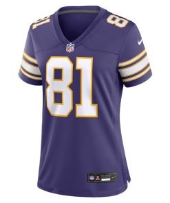 Alternative view of Carl Eller Minnesota Vikings Nike Women's Classic Retired Player Jersey - Purple