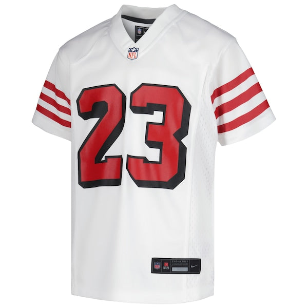 Christian McCaffrey San Francisco 49ers Nike Youth Game Jersey - White - Image 2
