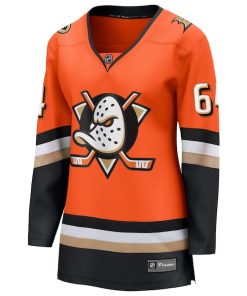 Alternative view of Mikael Granlund Anaheim Ducks  Women's Home Breakaway Jersey - Orange