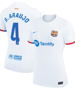 Ronald Araujo Barcelona Nike Women's 2023/24 Away Replica Jersey - White