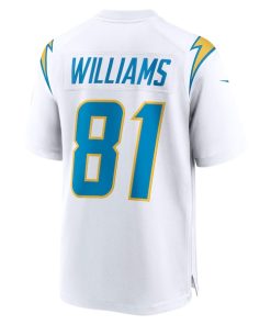 Alternative view of Mike Williams Los Angeles Chargers Nike Game Jersey - White/Blue/Navy/Royal