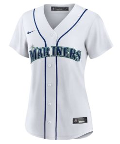 Alternative view of Julio Rodr¨ªguez Seattle Mariners Nike Women's Home Replica Jersey - White