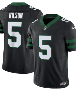 Alternative view of Garrett Wilson New York Jets Nike Alternate Vapor F.U.S.E. Limited Jersey  - Legacy Black/White