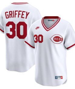 Ken Griffey Cincinnati Reds Nike Throwback Cooperstown Collection Limited Jersey - White