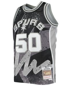 Alternative view of David Robinson San Antonio Spurs Hardwood Classics 1998/99 Hyper Hoops Swingman Jersey - Black