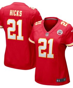 Alternative view of Jaden Hicks Kansas City Chiefs Nike Women's  Game Jersey -  Red