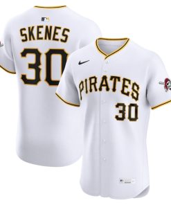 Paul Skenes Pittsburgh Pirates Nike Home Elite Jersey - White