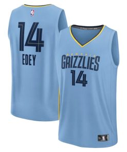Zach Edey Memphis Grizzlies  Fast Break Replica Player Jersey - Statement Edition - Light Blue