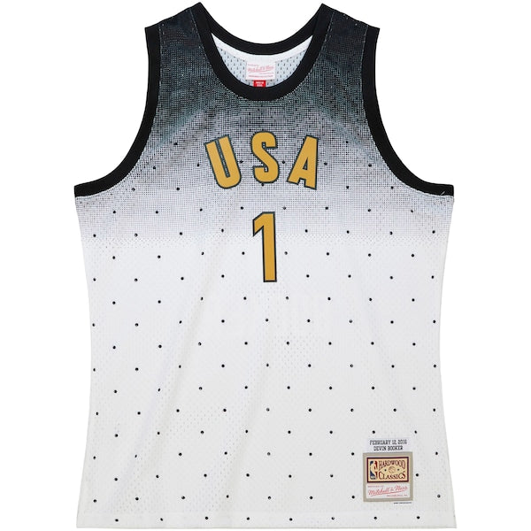 Devin Booker 2016 NBA Rising Stars Challenge Hardwood Classics Swingman Jersey - White - Image 2