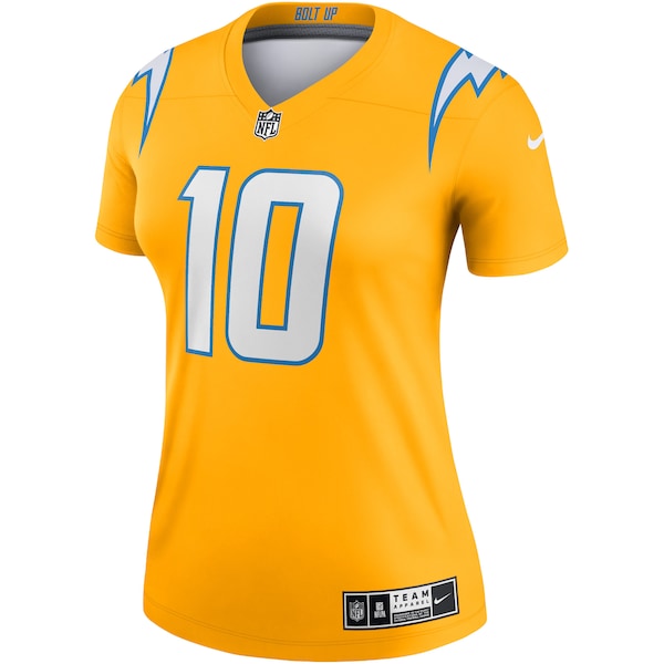 Justin Herbert Los Angeles Chargers Nike Women's Inverted Legend Jersey - Gold - Image 2