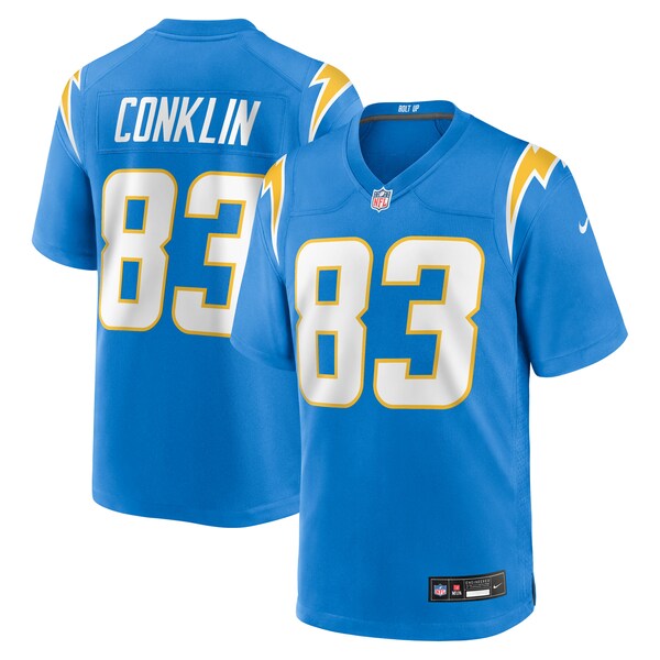 Tyler Conklin Los Angeles Chargers Nike Team Game Jersey - Powder Blue