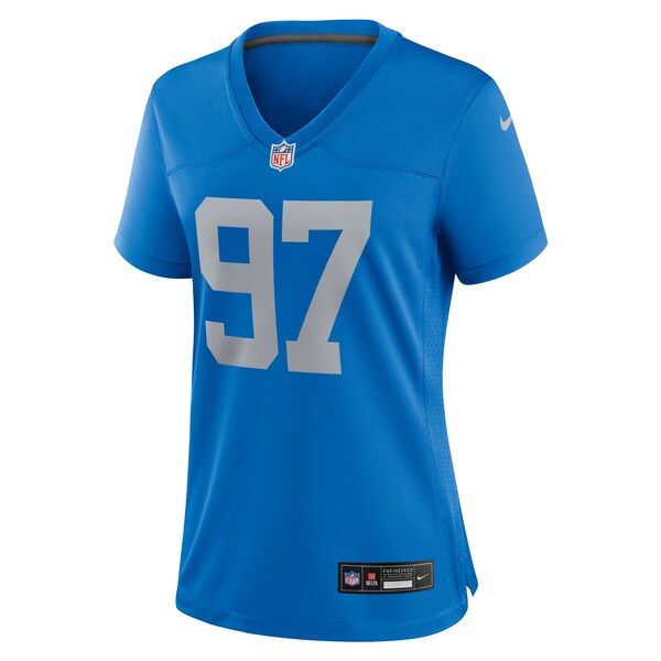Aidan Hutchinson Detroit Lions Nike Women's Alternate Game Jersey - Blue - Image 3