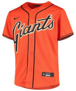 Alternative view of San Francisco Giants Nike Youth Alternate Replica Jersey - Orange