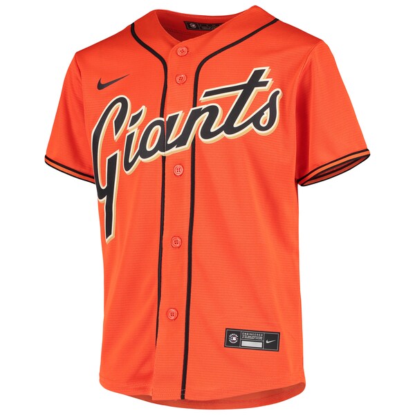 San Francisco Giants Nike Youth Alternate Replica Jersey - Orange - Image 2