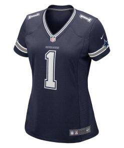 Alternative view of Number 1 Bride Dallas Cowboys Nike Women's Game Jersey - Navy