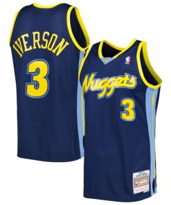 Allen Iverson Denver Nuggets  Hardwood Classics Swingman Jersey - Navy