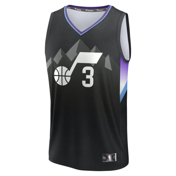 Keyonte George Utah Jazz Fast Break Replica Player Jersey - Statement Edition - Black - Image 2