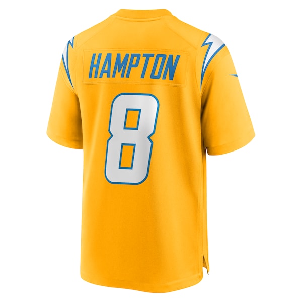 Omarion Hampton Los Angeles Chargers Nike Alternate Charger Power Game Player Jersey - Gold/Powder Blue - Image 4