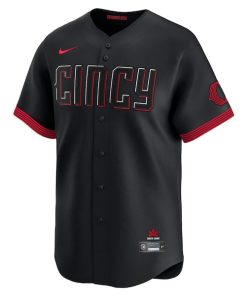 Alternative view of Ken Griffey Jr. Cincinnati Reds Nike City Connect Limited Player Jersey - Black