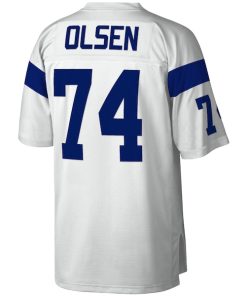 Alternative view of Merlin Olsen Los Angeles Rams Legacy Replica Jersey - White