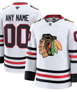 Chicago Blackhawks  Away Premium Custom Jersey - White/Red