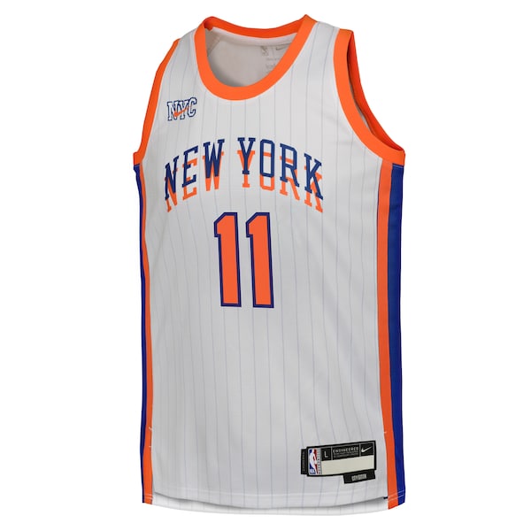 Jalen Brunson New York Knicks Nike Youth 2024/25 Swingman Player Jersey - City Edition - White - Image 2