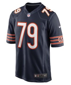 Alternative view of Austen Pleasants Chicago Bears Nike  Game Jersey -  Navy
