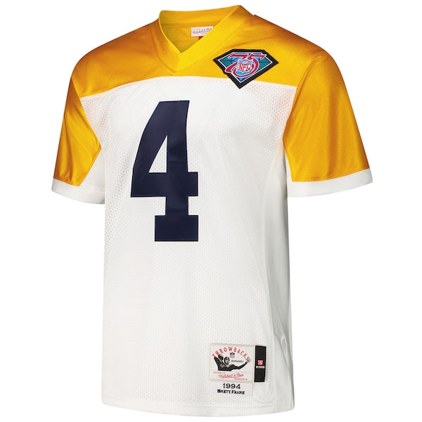 Brett Favre Green Bay Packers 1994 Authentic Throwback Retired Player Jersey - White - Image 2