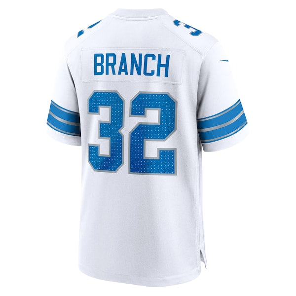 Brian Branch Detroit Lions Nike White Game Jersey - White/Blue - Image 4