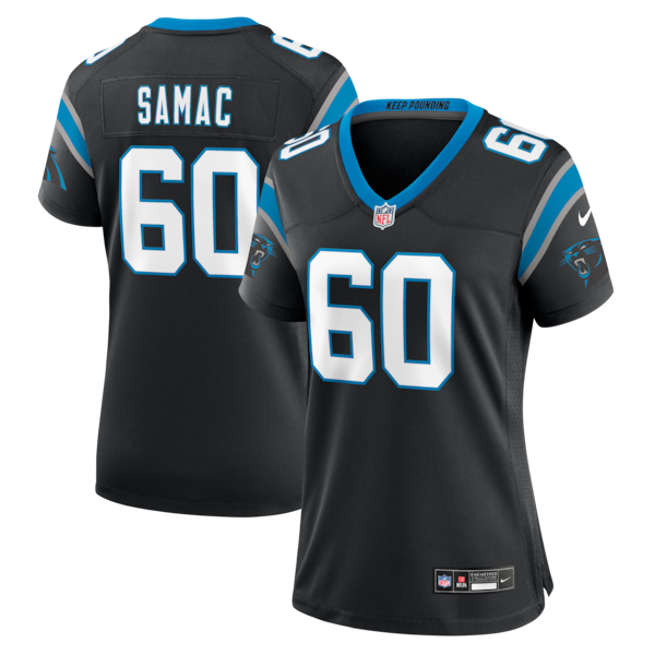 Nick Samac Carolina Panthers Nike Women's Team Game Jersey - Black