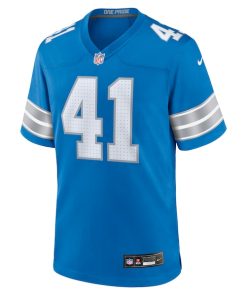 Alternative view of Gunnar Oakes Detroit Lions Nike Team Game Jersey -  Blue