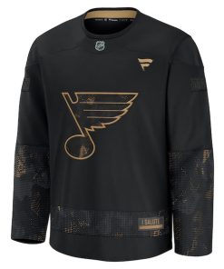 Alternative view of St. Louis Blues  2024 Military Appreciation Practice Jersey - Black