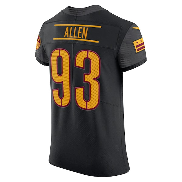 Jonathan Allen Washington Commanders Nike Alternate Vapor Elite Jersey - Black - Image 3