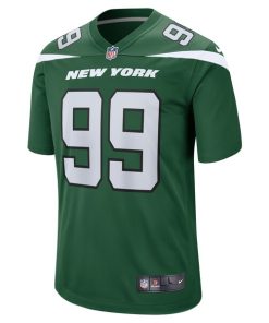 Alternative view of Will McDonald IV New York Jets Nike 2023 NFL Draft First Round Pick Game Jersey - Gotham Green