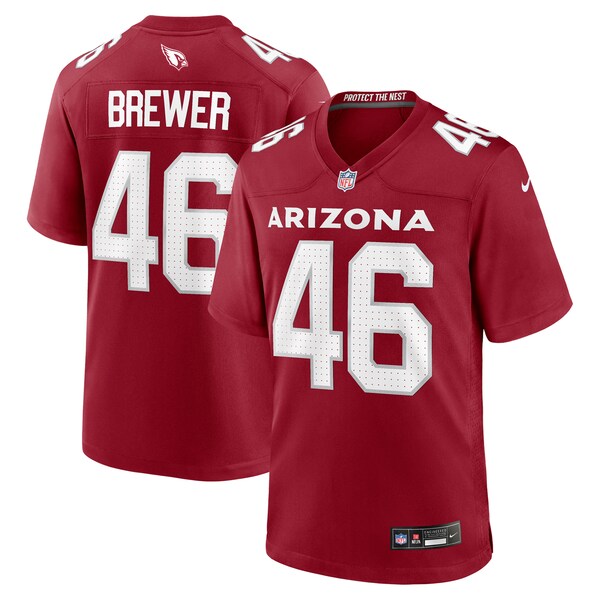 Aaron Brewer Arizona Cardinals Nike Team Game Jersey - Cardinal - Image 2