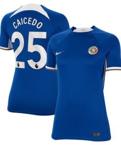 Alternative view of Mois¨¦s Caicedo Chelsea Nike Women's 2023/24 Home Stadium Replica Player Jersey - Blue/Navy