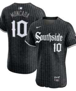 Yoan Moncada Chicago White Sox Nike City Connect Elite Player Jersey - Black